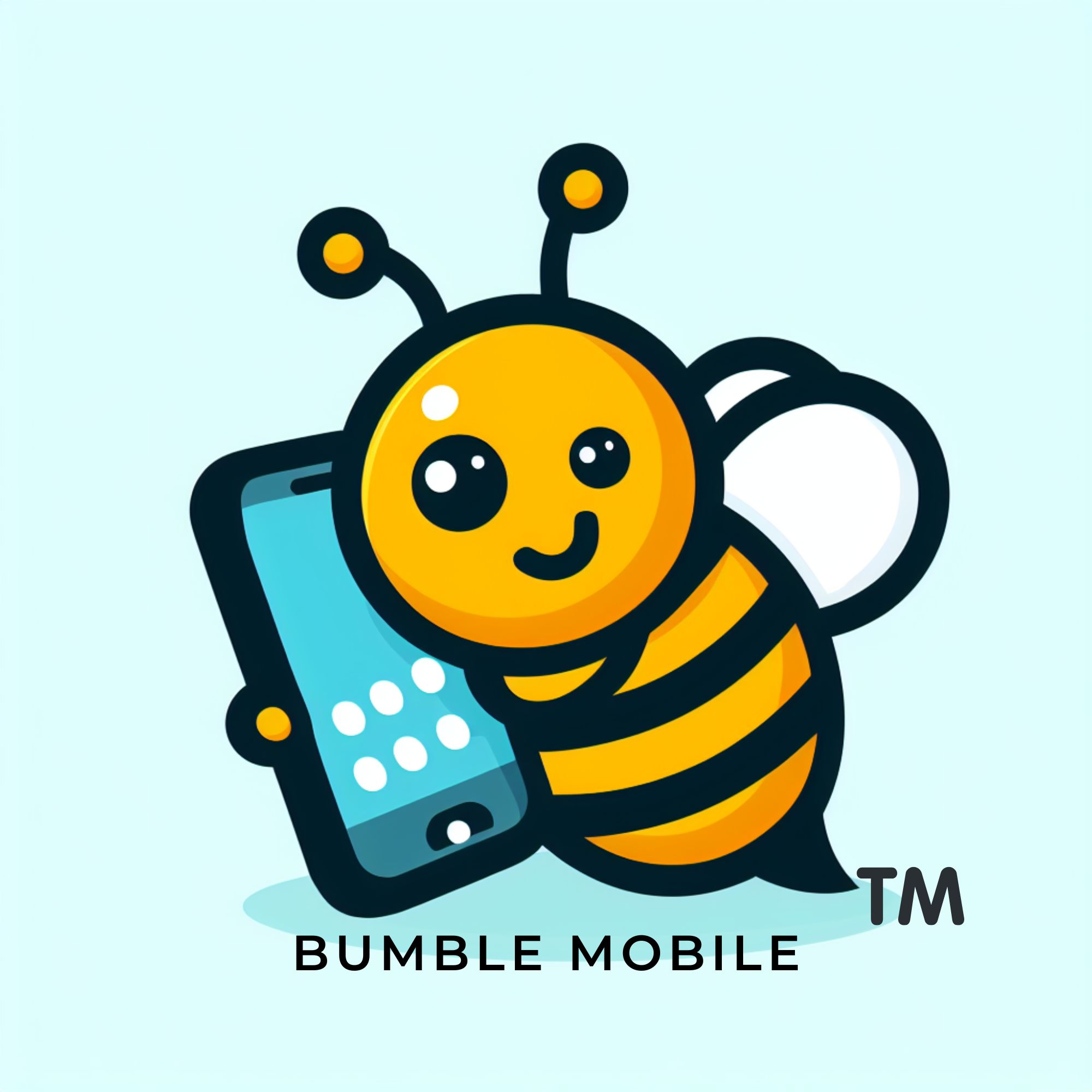 Bee with trademark